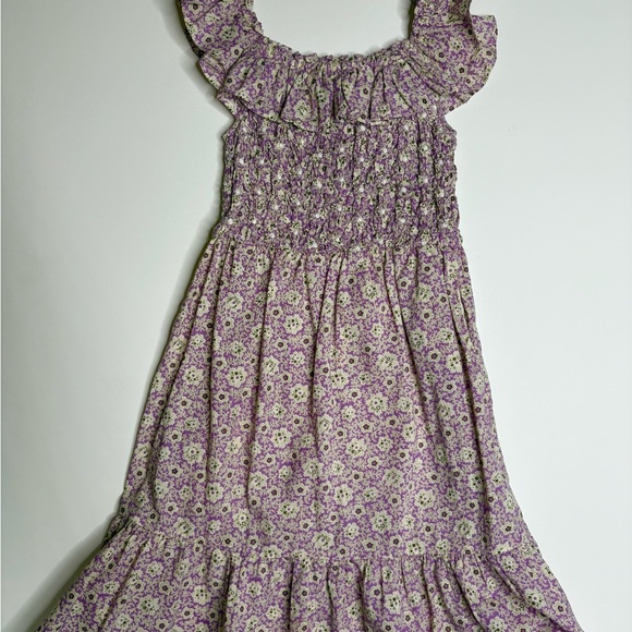 Girls Ruffle Strap Floral Dress